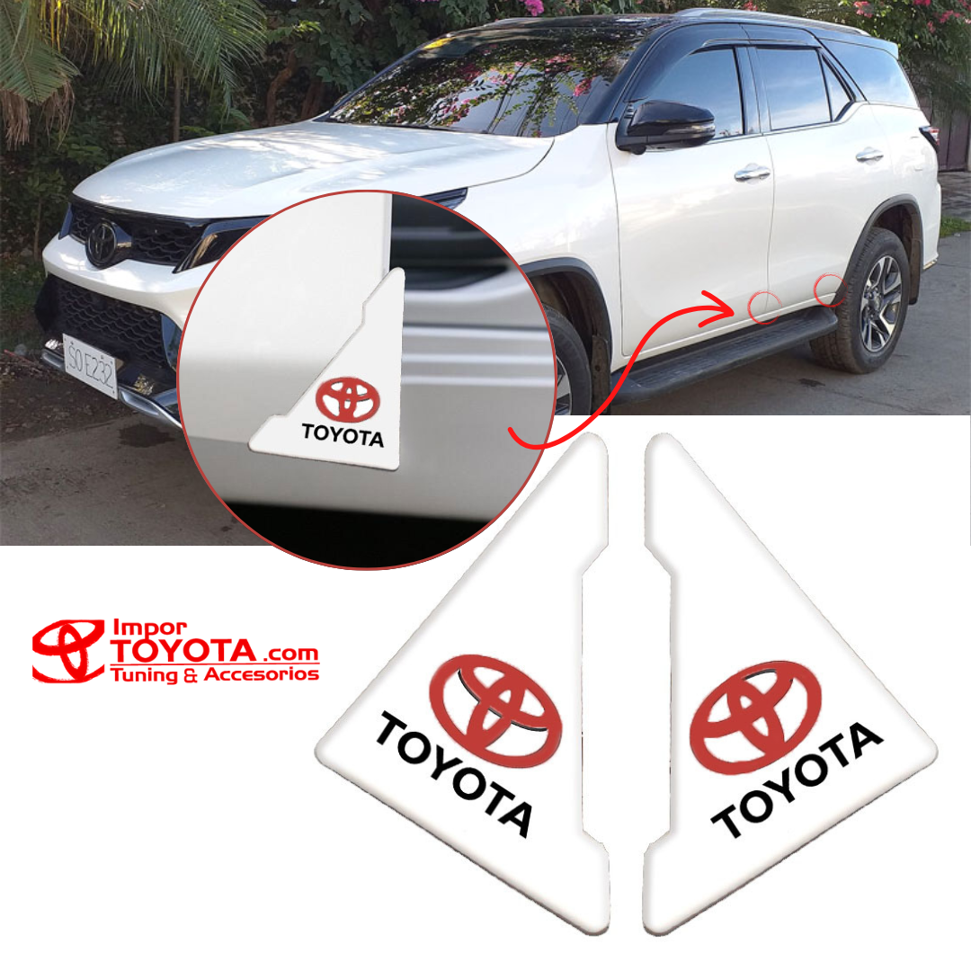 Sticker protector esquina de puerta con logo Toyota - Importoyota Colombia
