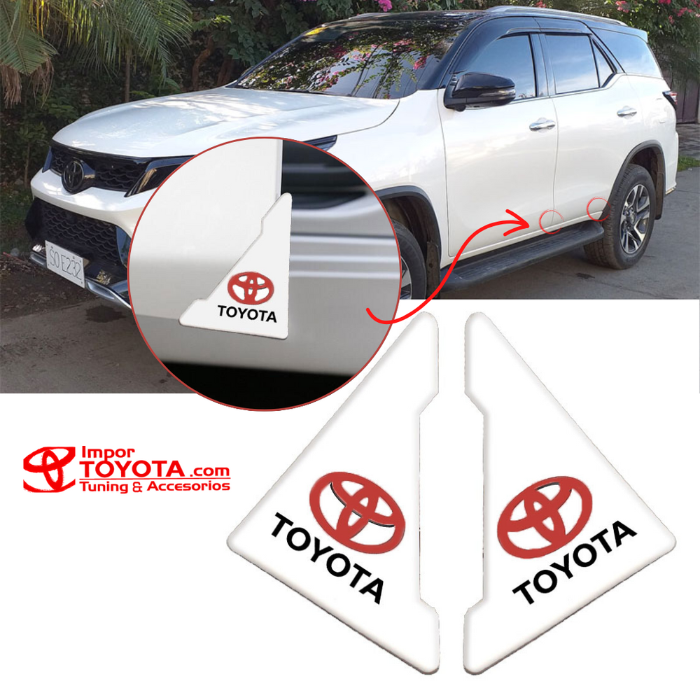 Sticker protector esquina de puerta con logo Toyota - Importoyota Colombia