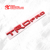 Emblema TRD Pro en Alto Relieve Rojo - vista 3 - Importoyota Colombia