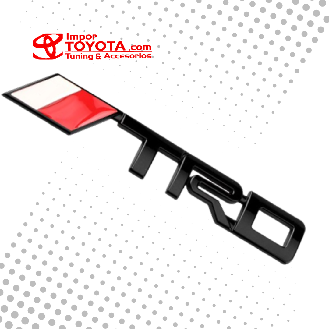 Emblema Bandera TRD Polímero Alto Relieve