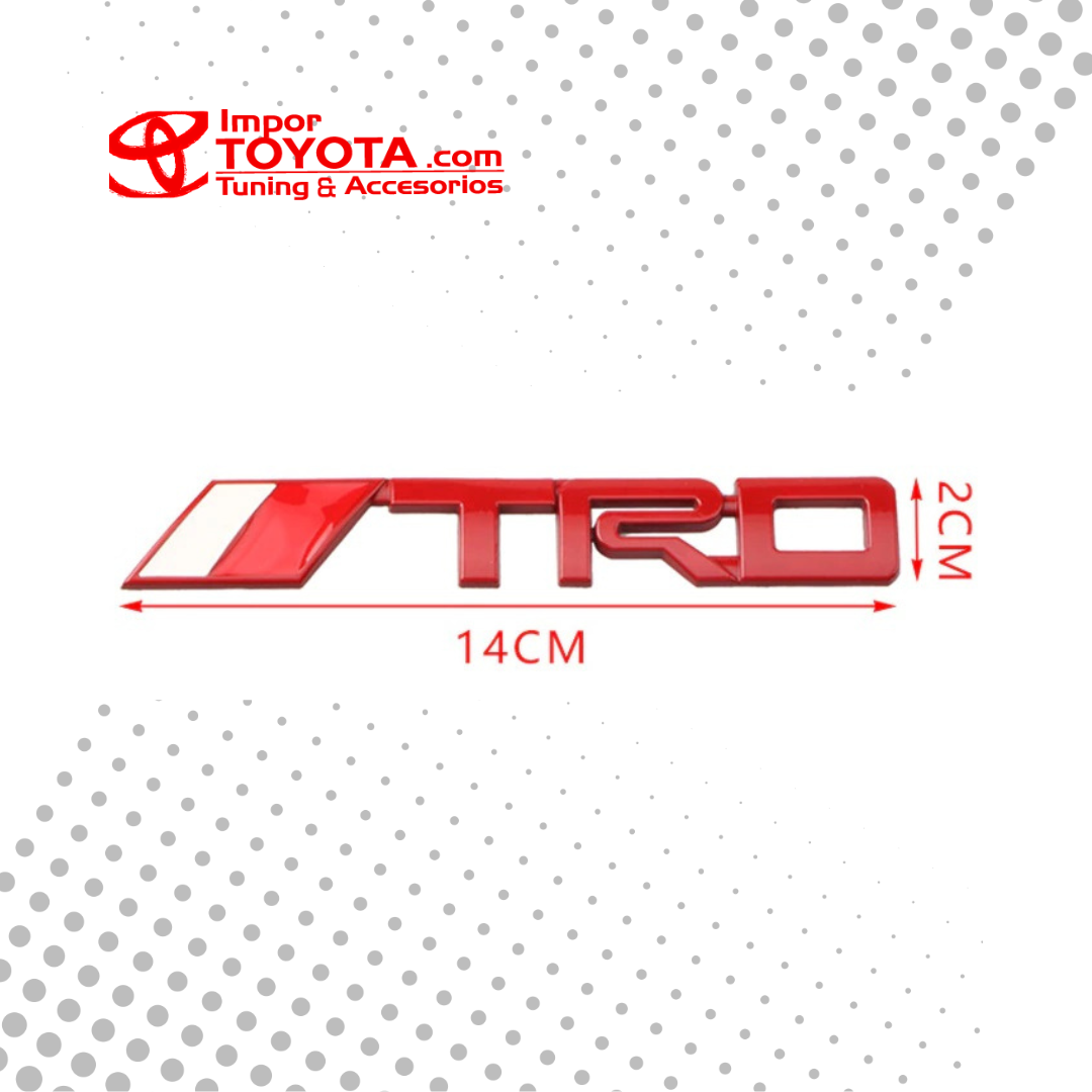 Emblema Bandera TRD Polímero Alto Relieve