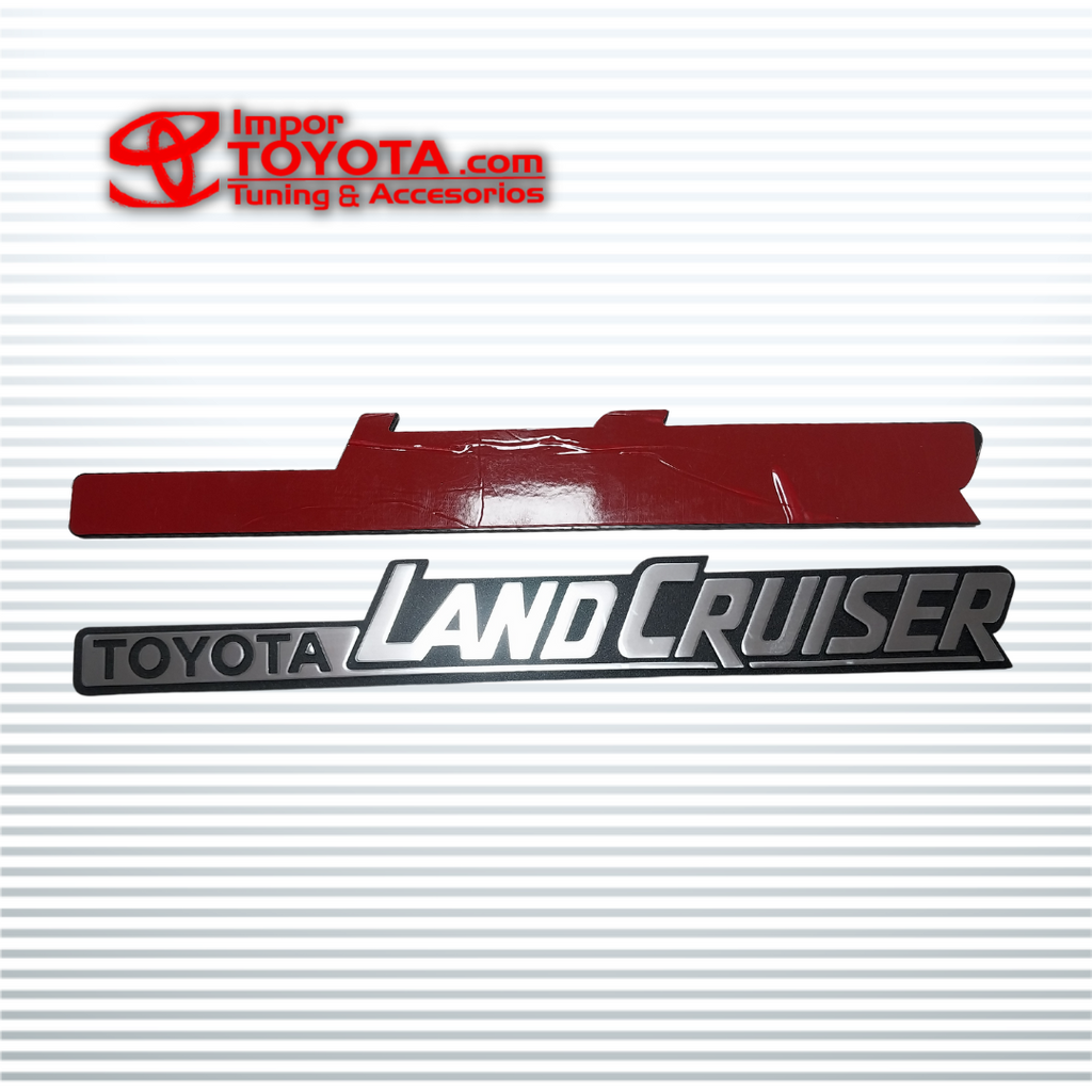Letras Emblema Toyota Land Cruiser en Alto Relieve con Aplique Cromado