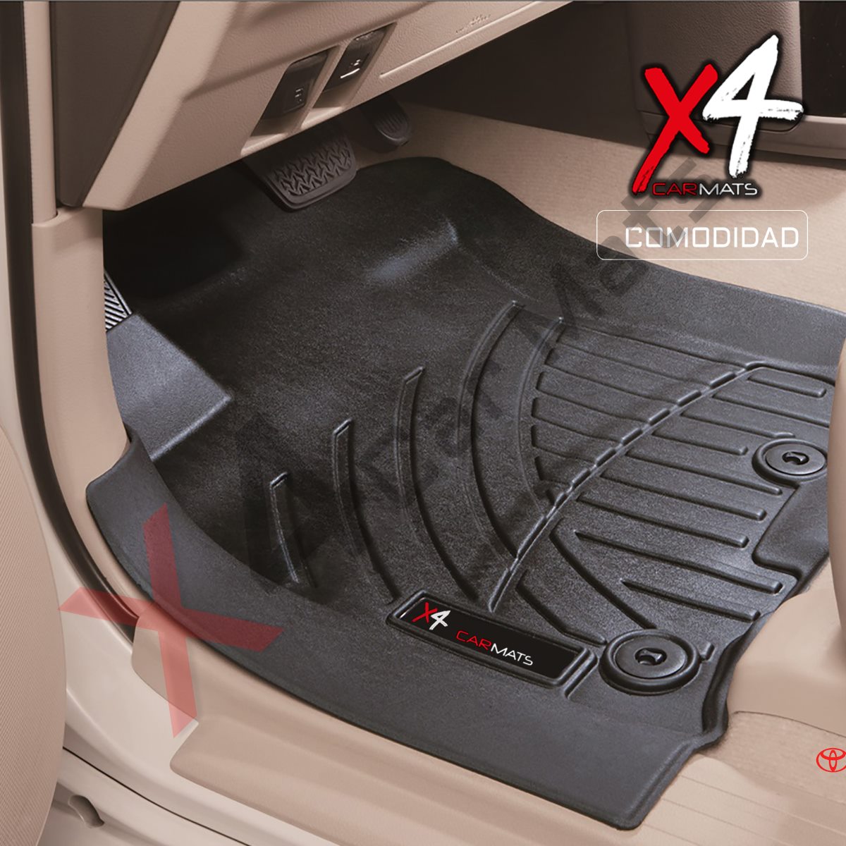 Tapete termoformado Toyota Fortuner 1+2 Fila 2016 / 2024