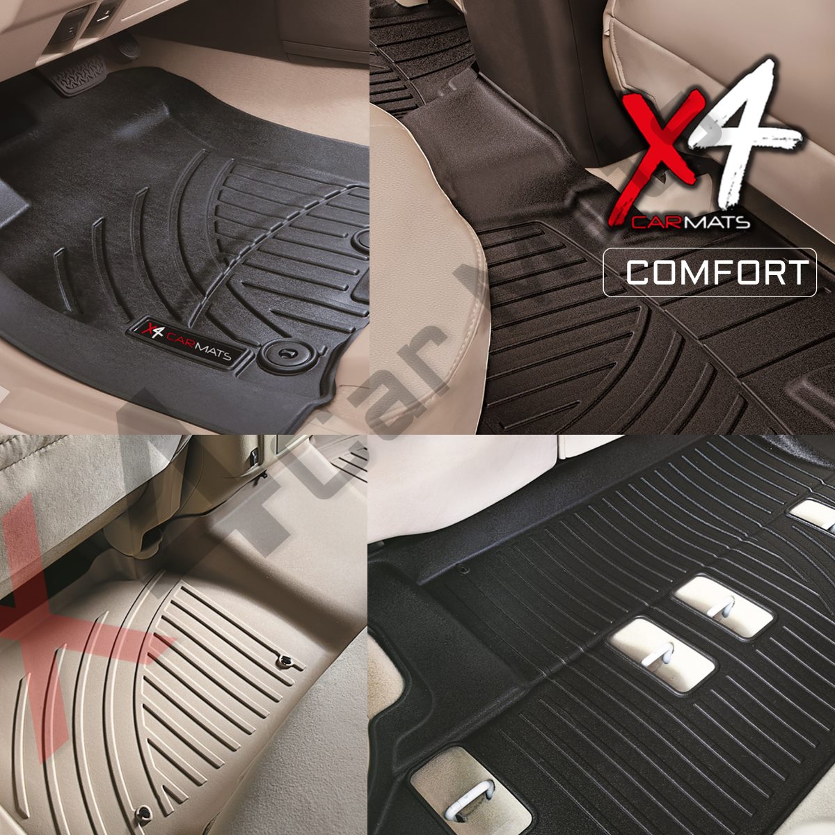 Tapete termoformado Baul beige Toyota Fortuner