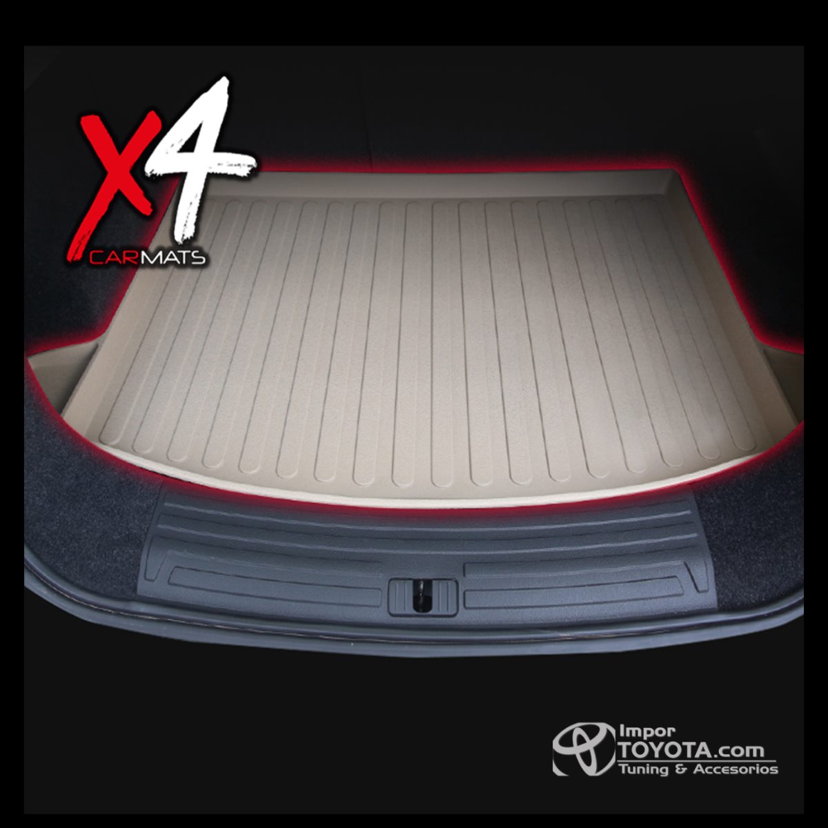 Tapete termoformado Baul beige Toyota Fortuner