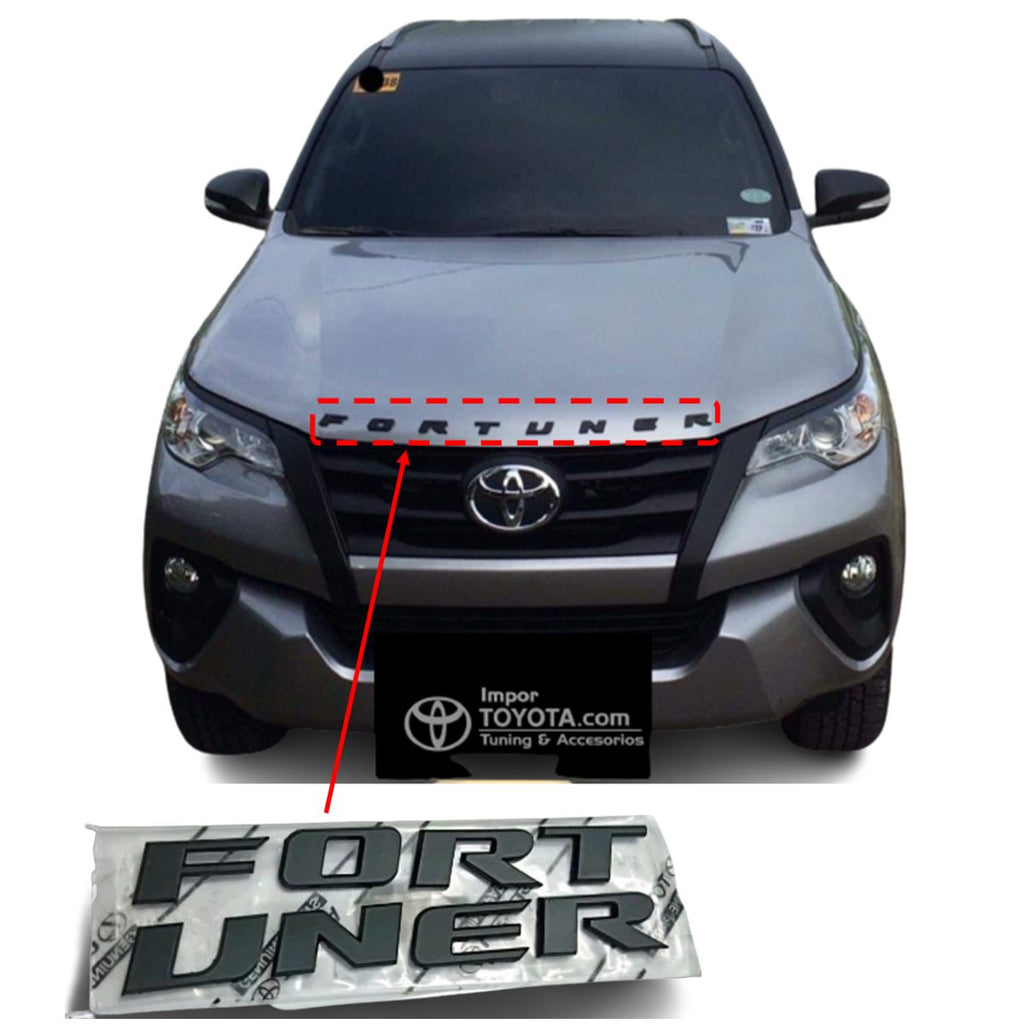 Emblema Alto Relieve Sobre Capot Toyota Fortuner