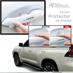 Protector Siliconado Transparente de manijas para Toyota