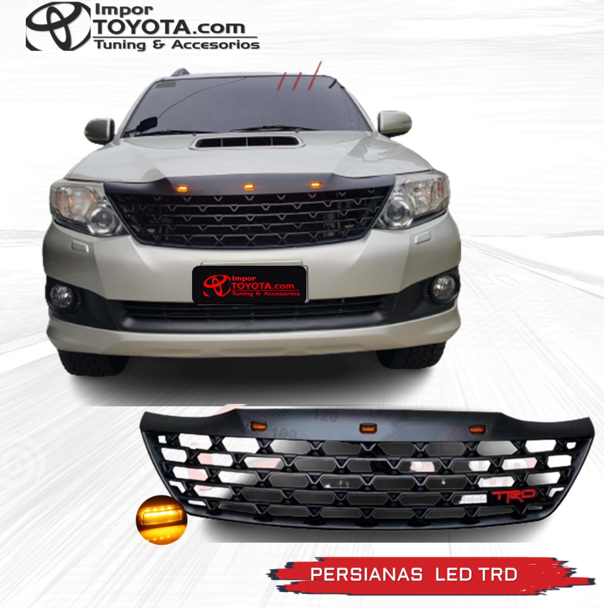 Persiana LED TRD Toyota Fortuner 2012 / 2016