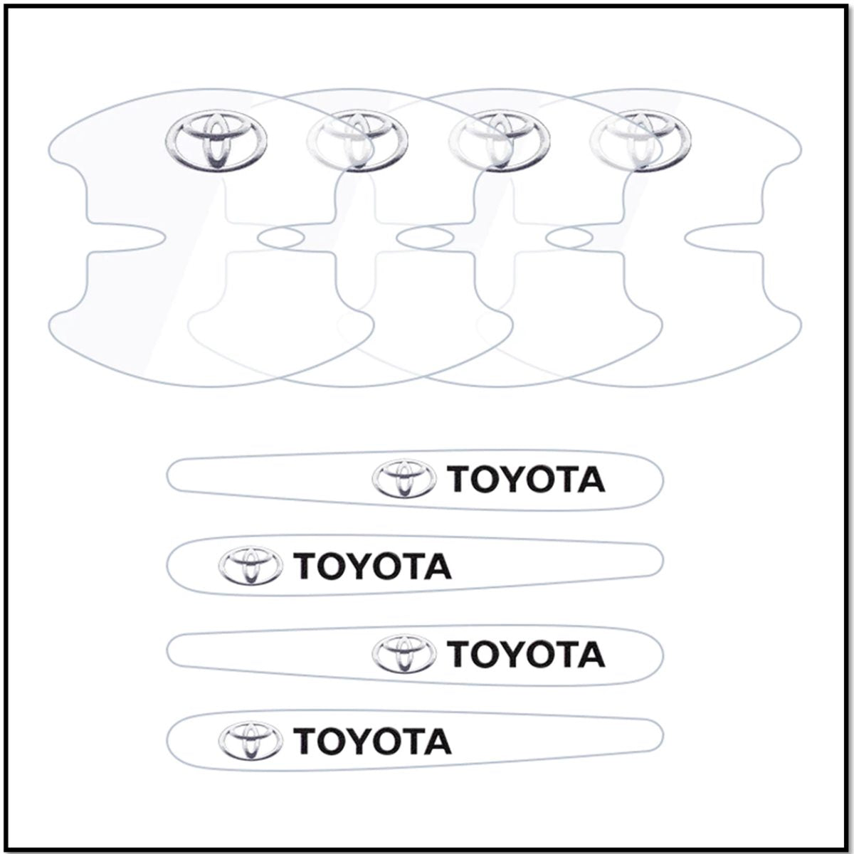 Protector Siliconado Transparente de manijas para Toyota