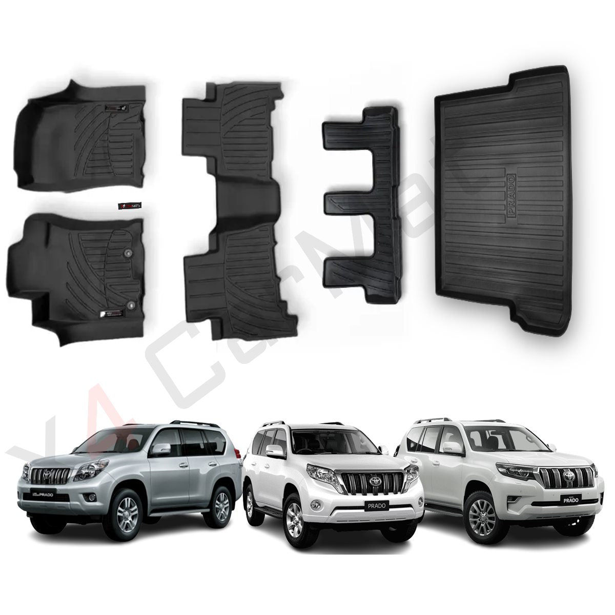 Tapete termoformado Toyota Prado 1+2+3+baul Fila  2010 /2024